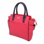 Beau Design Stylish  Pink Color Imported PU Leather Casual Handbag With Double Handle For Women's/Ladies/Girls